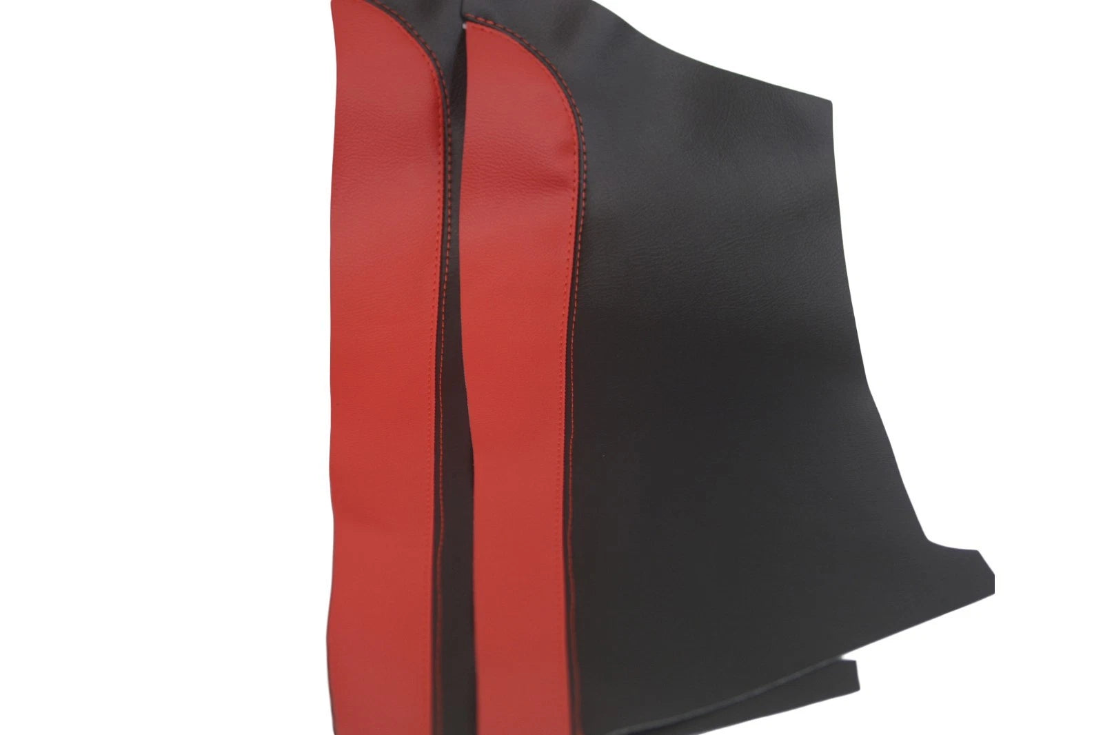 Rear Insert Door Leather Cover for Honda Civic (2016–2020) Black & Red