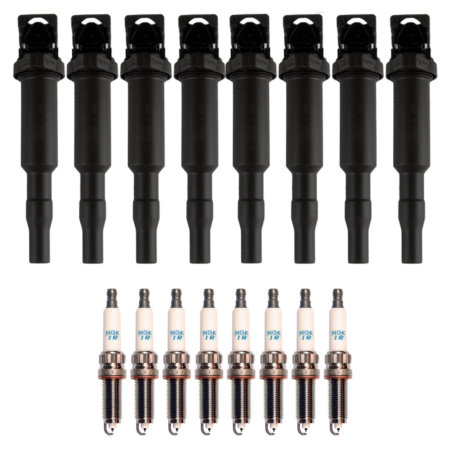 Set of 8 Ignition Coils & NGK Laser Iridium Spark Plugs for BMW F12 650i (2012–2015)
