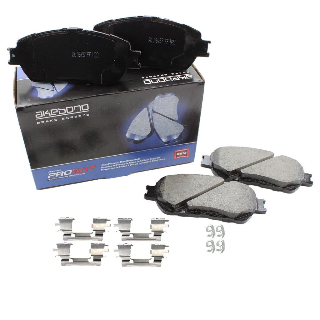 Set of 4 Akebono ProAct Front Ceramic Disc Brake Pads for Lexus ES300 ES330 (2002–2006)