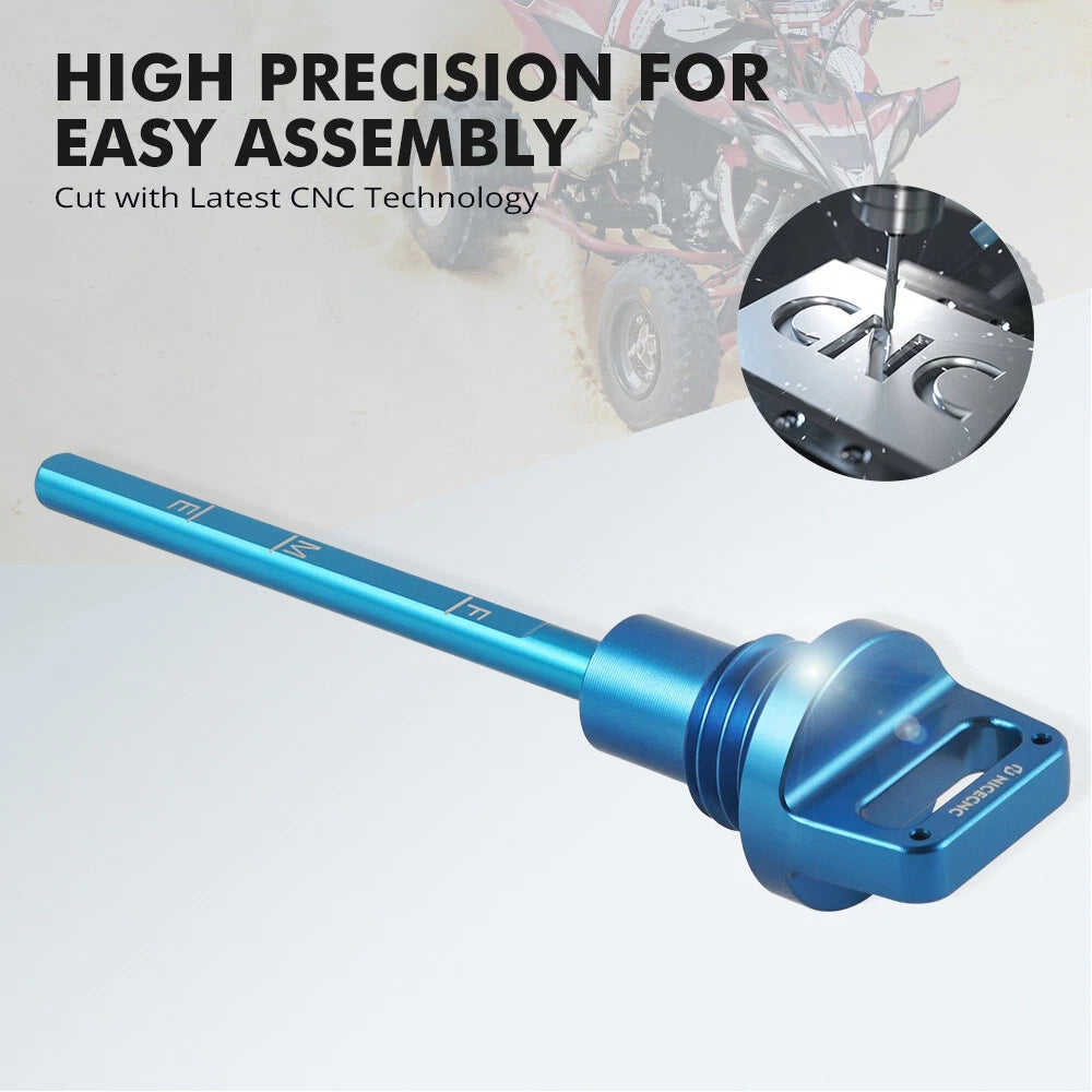 Engine Oil Dipstick Level Plug for Yamaha YFZ450X (2010–2011), YFZ450R (2009–2023) Blue