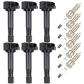 Set of 6 Ignition Coil Spark Plugs for Acura RDX RLX TLX Accord Crosstour