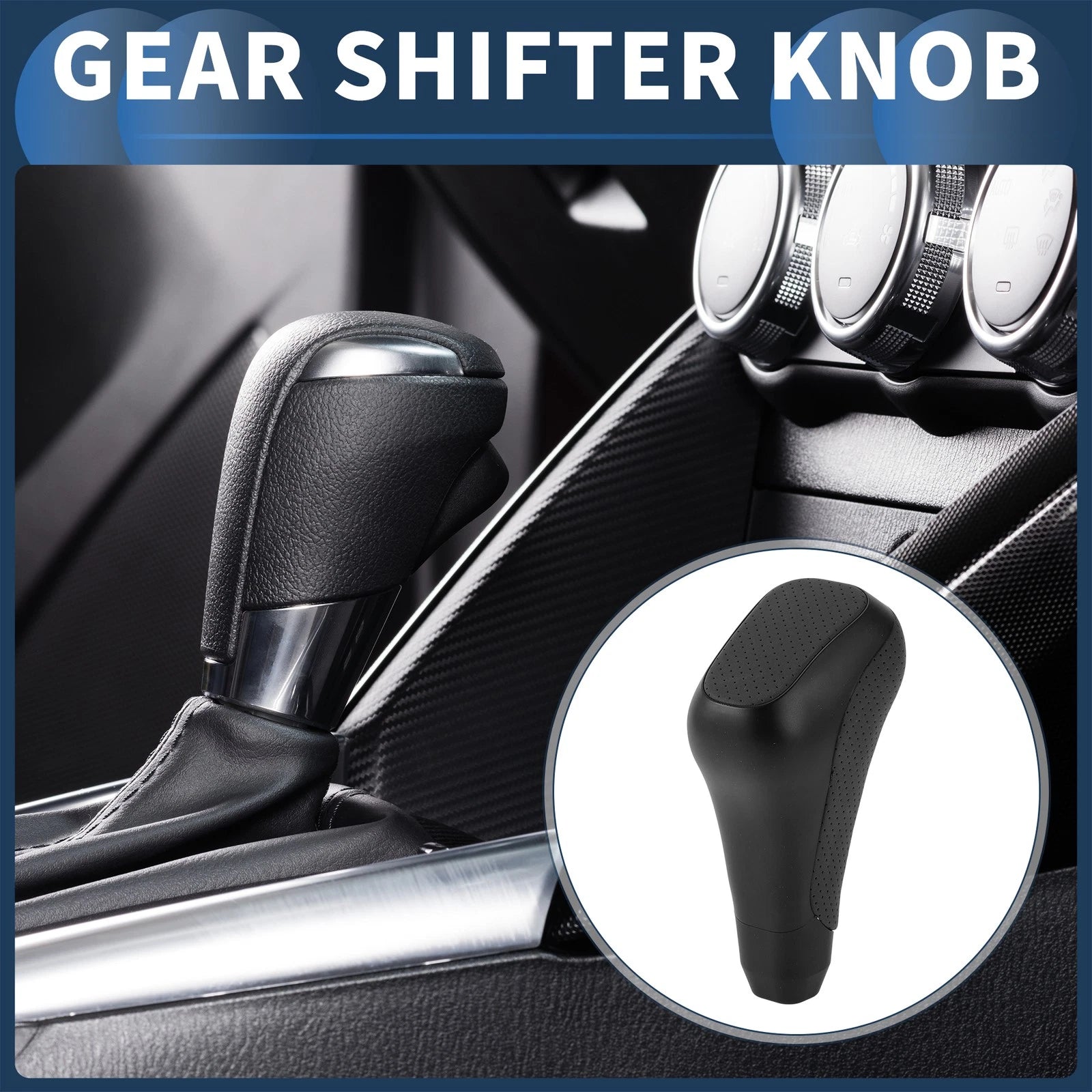 Automatic Gear Shift Knob for Toyota 4Runner (2012–2021) Black Faux Leather