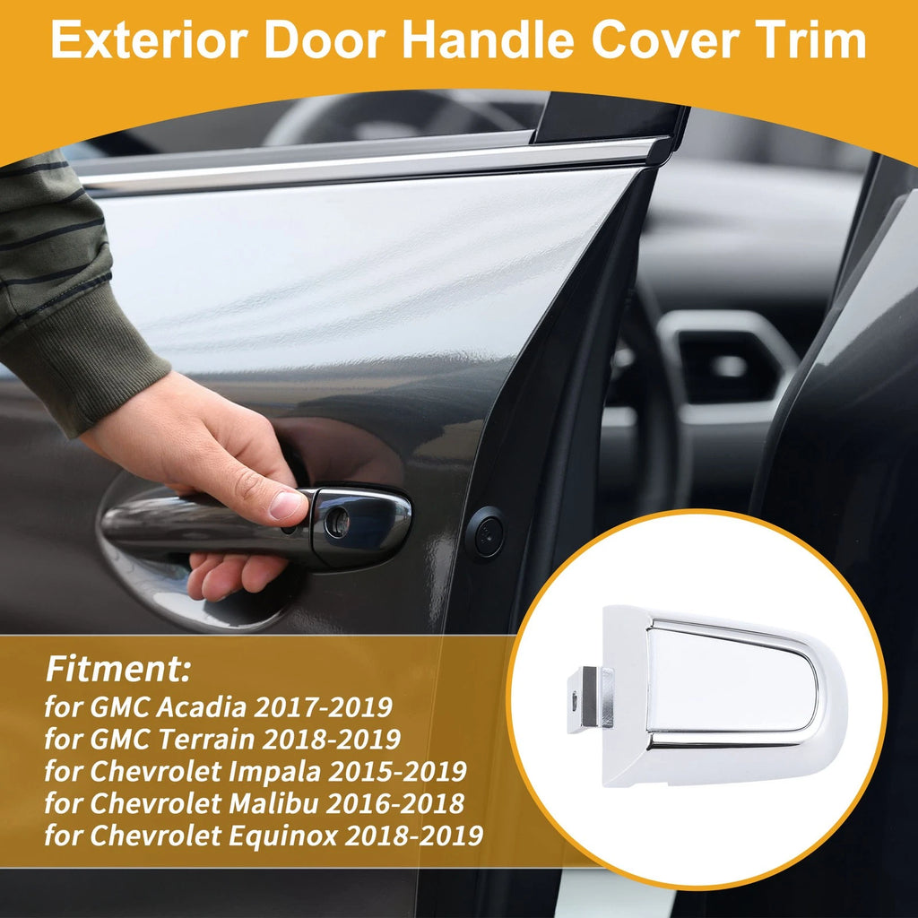 Exterior Door Handle Cover Trim for Chevrolet Malibu (2016–2018) White ABS