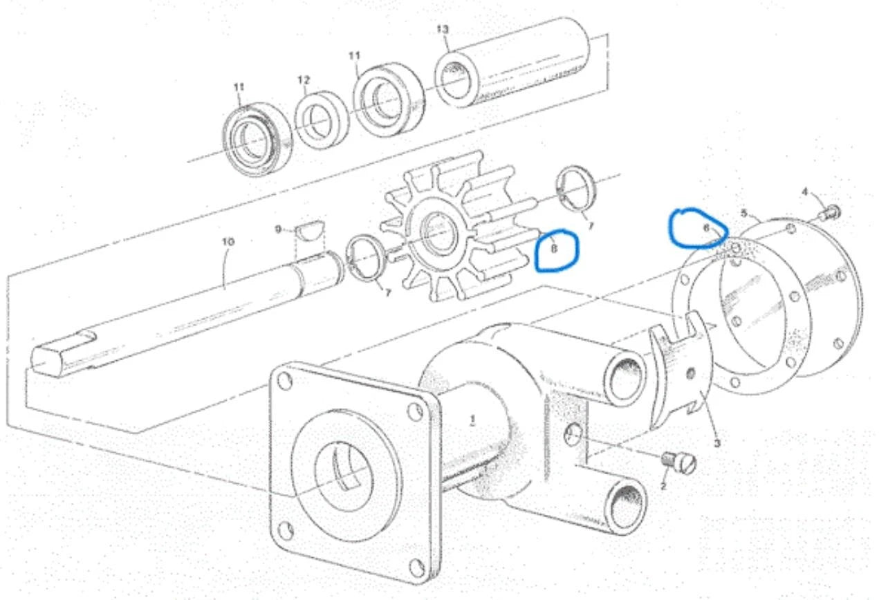 Impeller Kit for Westerbeke Marine Generator 33112 (Sierra 23-3302)