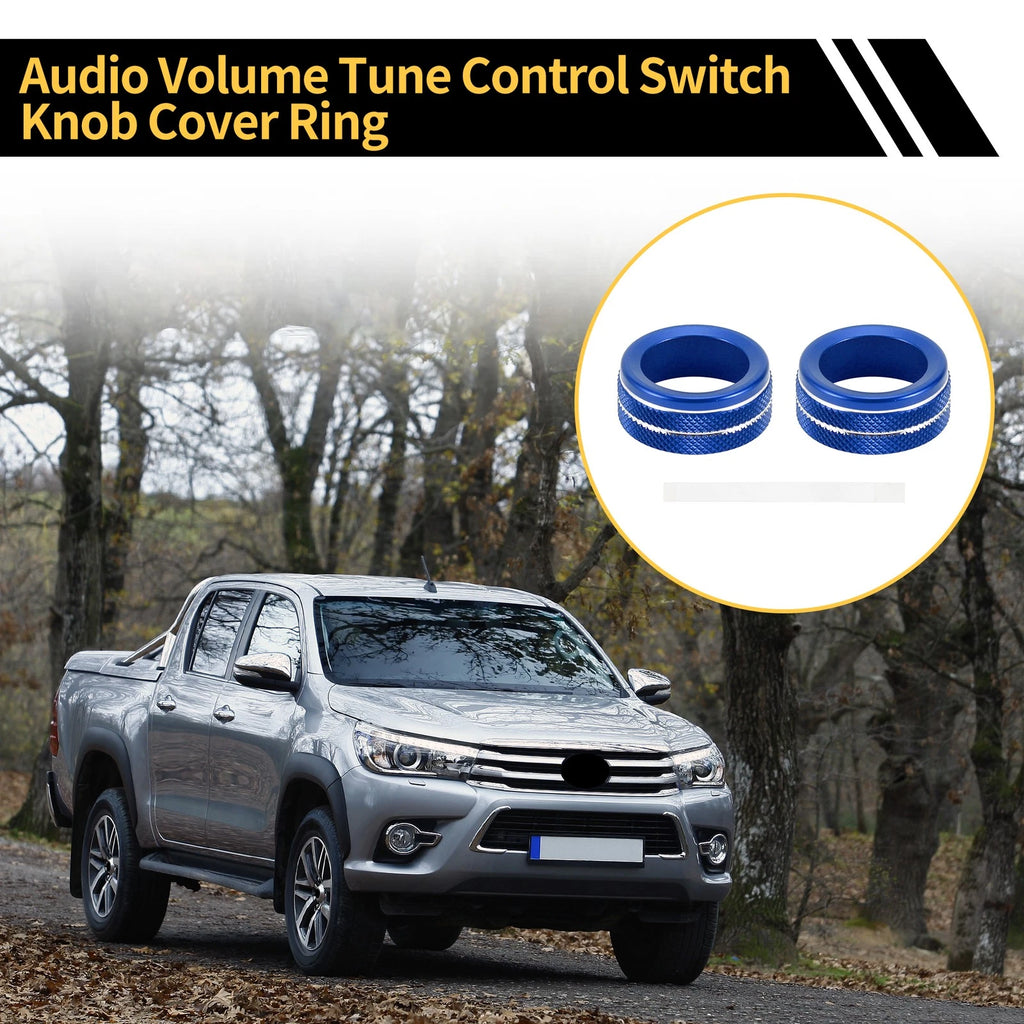 Audio Media Volume Tune Switch Knob Cover Ring for Toyota Tacoma (2020–2023) Blue