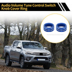 Audio Media Volume Tune Switch Knob Cover Ring for Toyota Tacoma (2020–2023) Blue