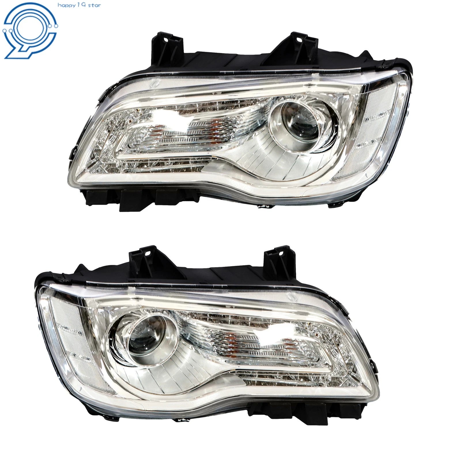 Halogen Headlight Assembly for Chrysler 300 (2018-2023) Driver LH+RH Side