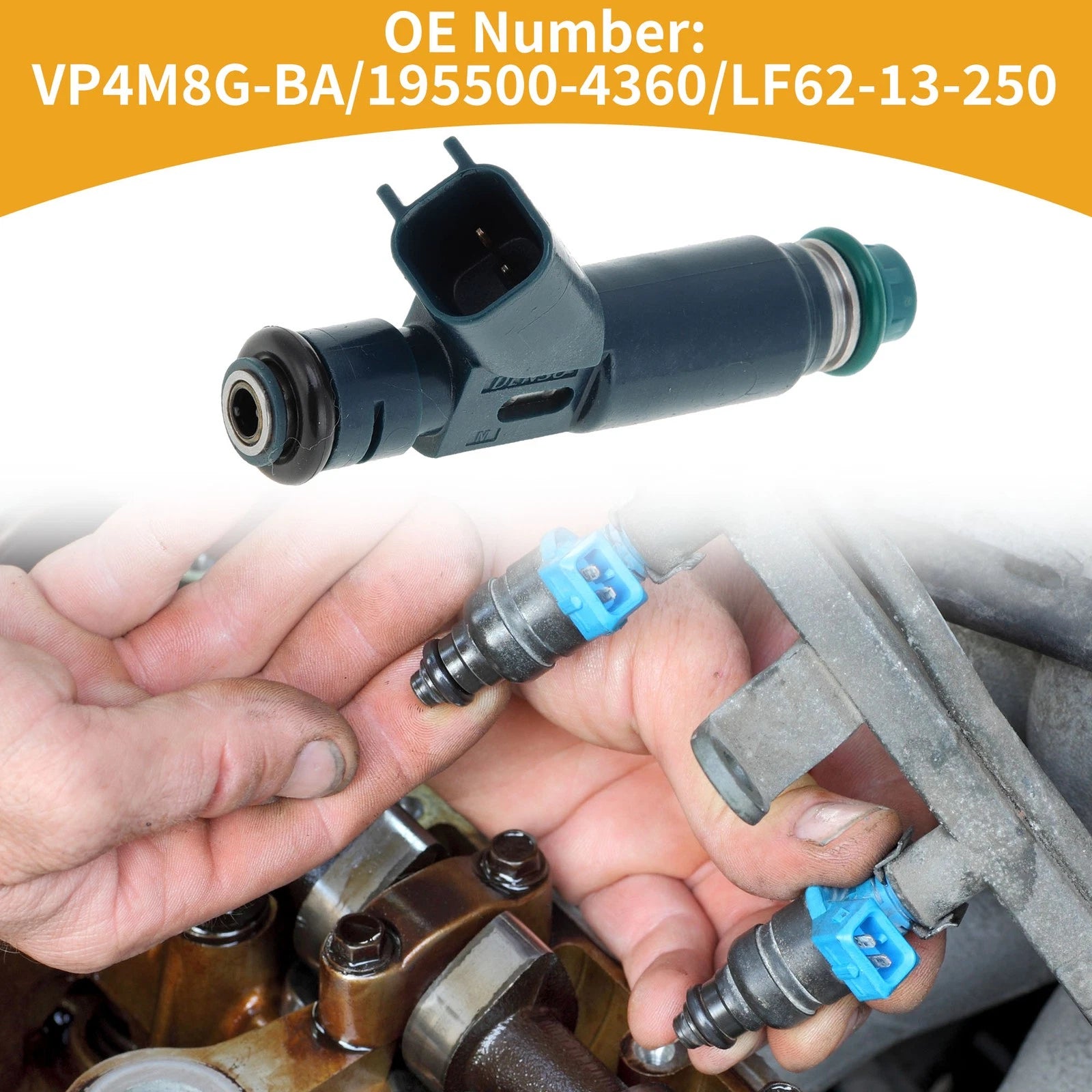 1 Pc Fuel Injector No.V195500-4360 for Mazda 3 i 2.0 (2004–2005)
