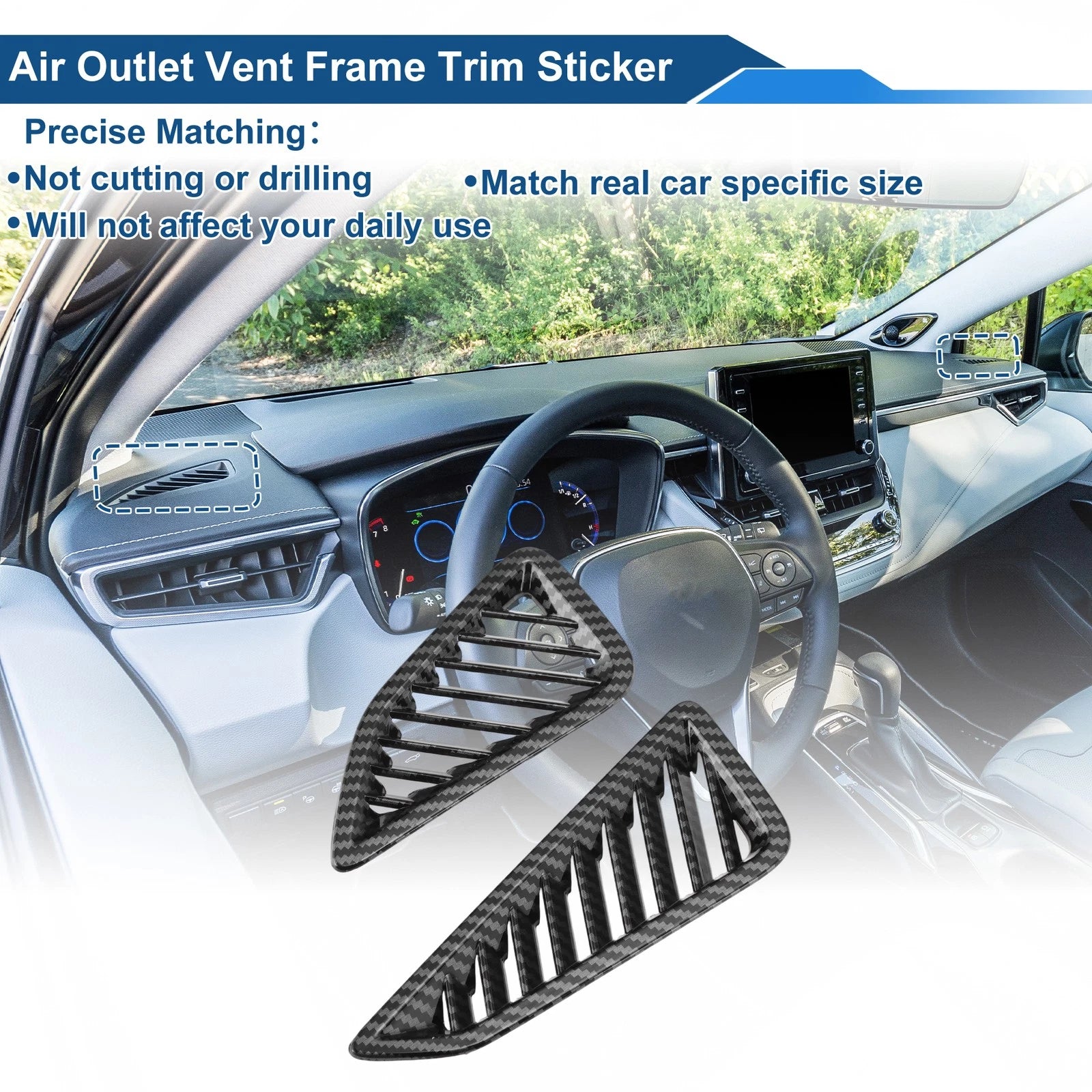 Air Condition Outlet Vent Trim Cover Frame for Toyota Corolla (1 Pair)
