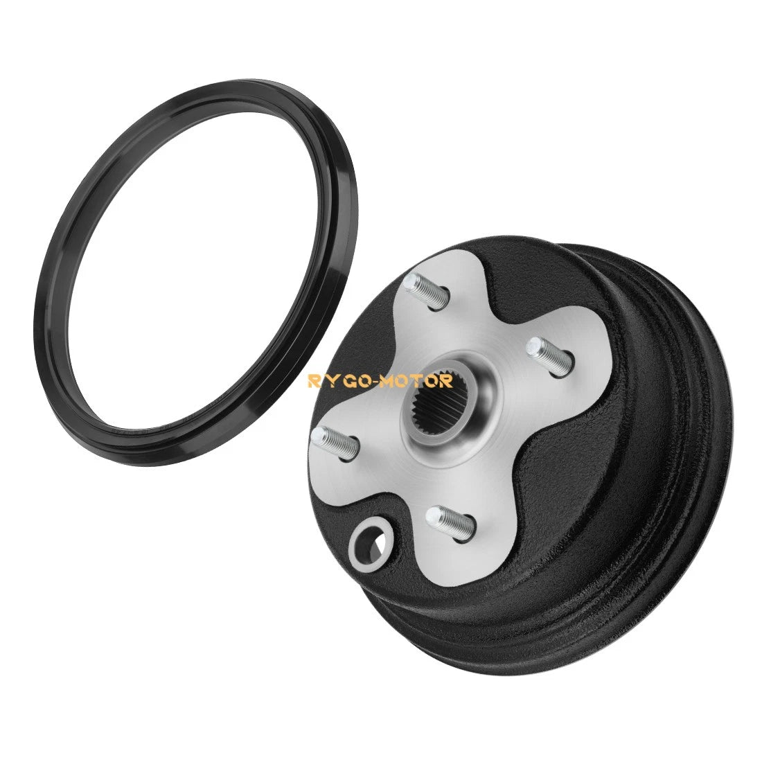 Front Wheel Brake Drum Hub w/Seal for Yamaha Kodiak 400 YFM400FW (1993–1998)