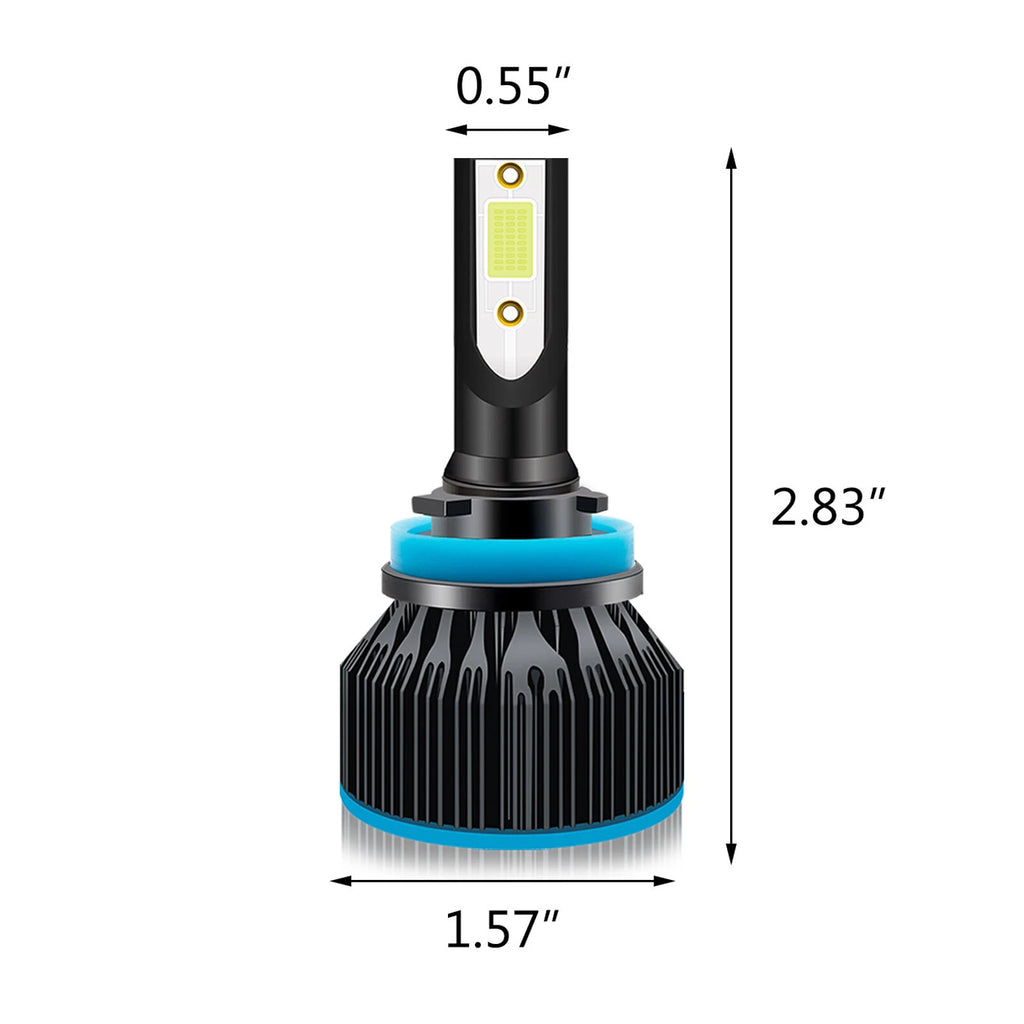 H11 60W LED Headlight Low Beam Bulbs for (2000-2020)