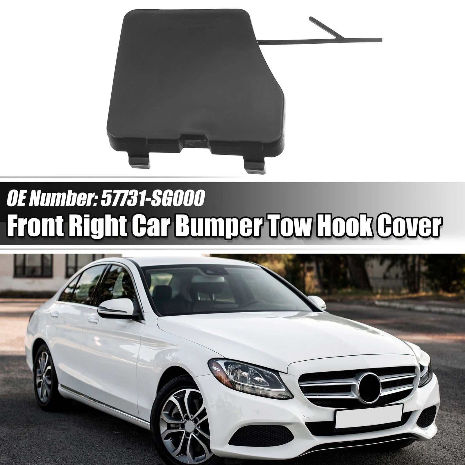 Tow Hook Cover for Subaru Forester (2014–2016) Black 718844975346