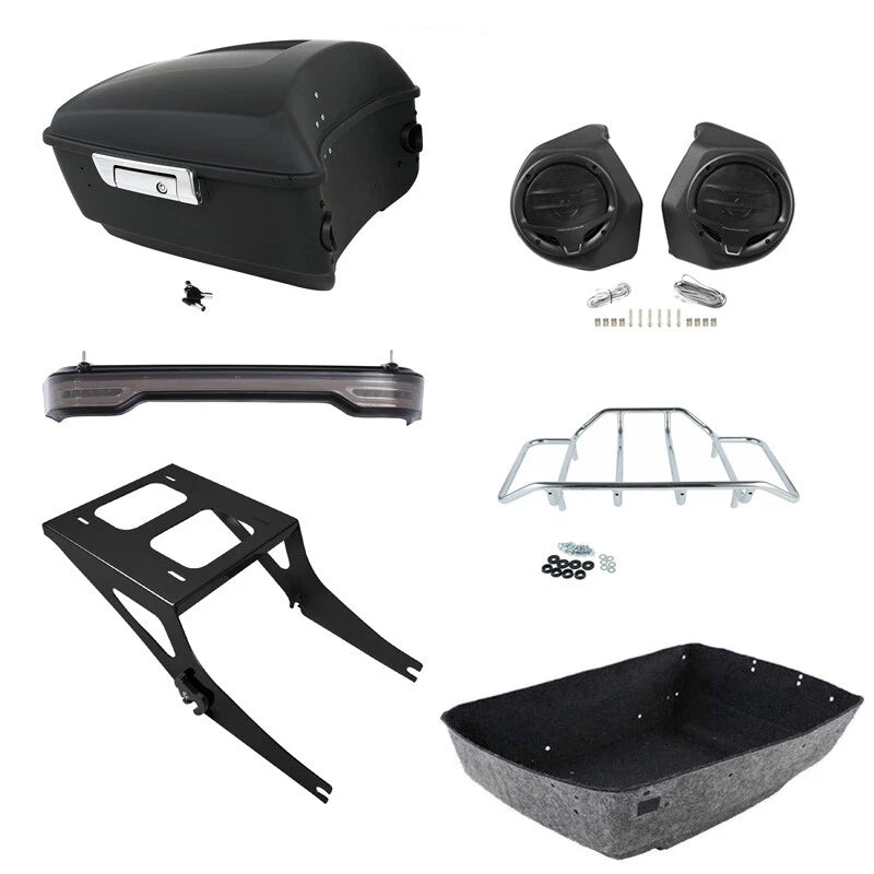LED Light Mount Rack for Harley Fatboy (2008–2017) - King Trunk Speakers
