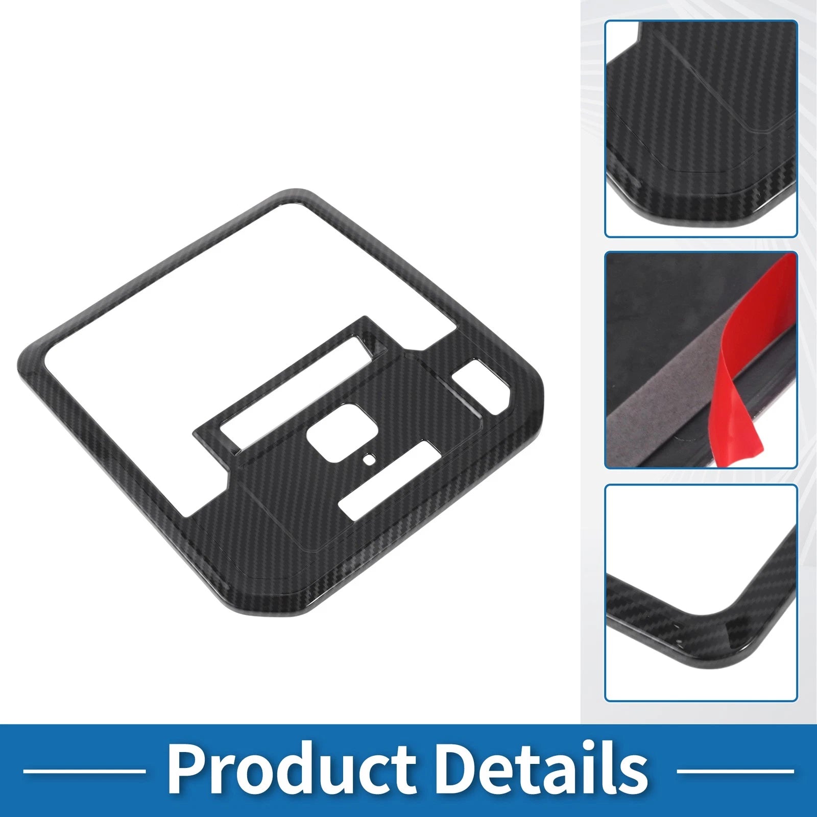 Front Row Headlight Trim Bezel for Toyota Tundra (2022–2023) Carbon Fiber Black