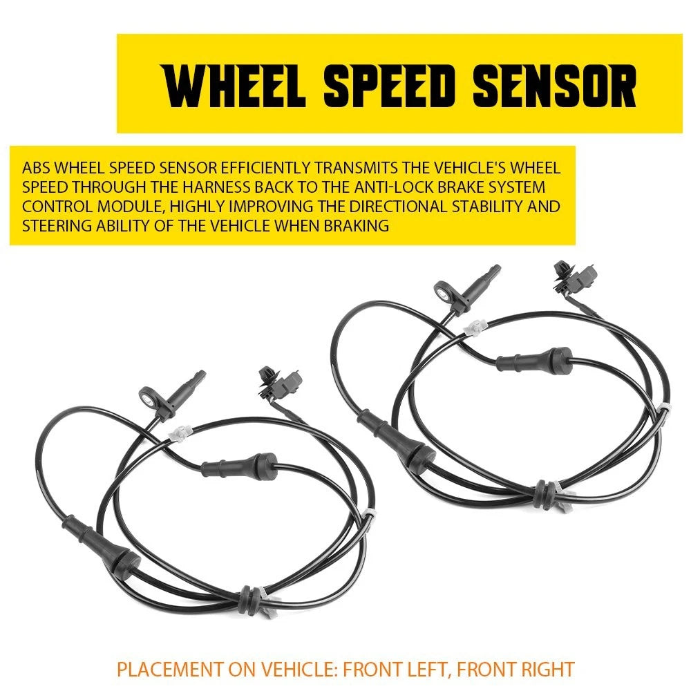 Pair ABS Wheel Speed Sensor for Nissan Sentra (2013–2019) EV