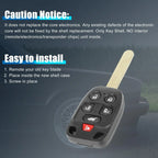 Car Key Fob Shell Case for Honda Odyssey 2011-2013 - 6 Key Buttons