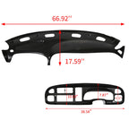 ABS Dash Bezel & Dashboard Cover Overlay for Dodge Ram Pickup (1998-2002)