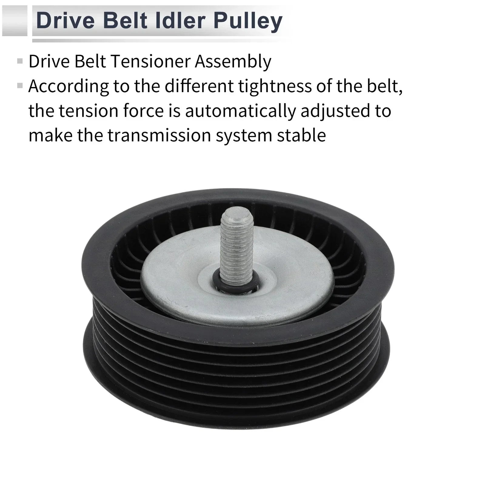Drive Belt Idler Pulley for Mercedes-Benz M-Class (2005-2011) 1 x Black