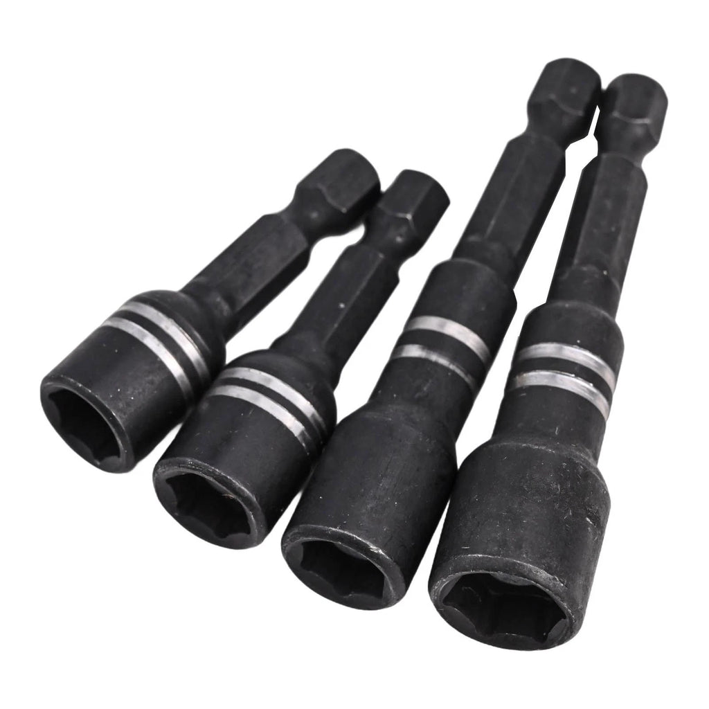 4Pcs Hex Shank Magnetic Socket Nut Driver Set for Automotive