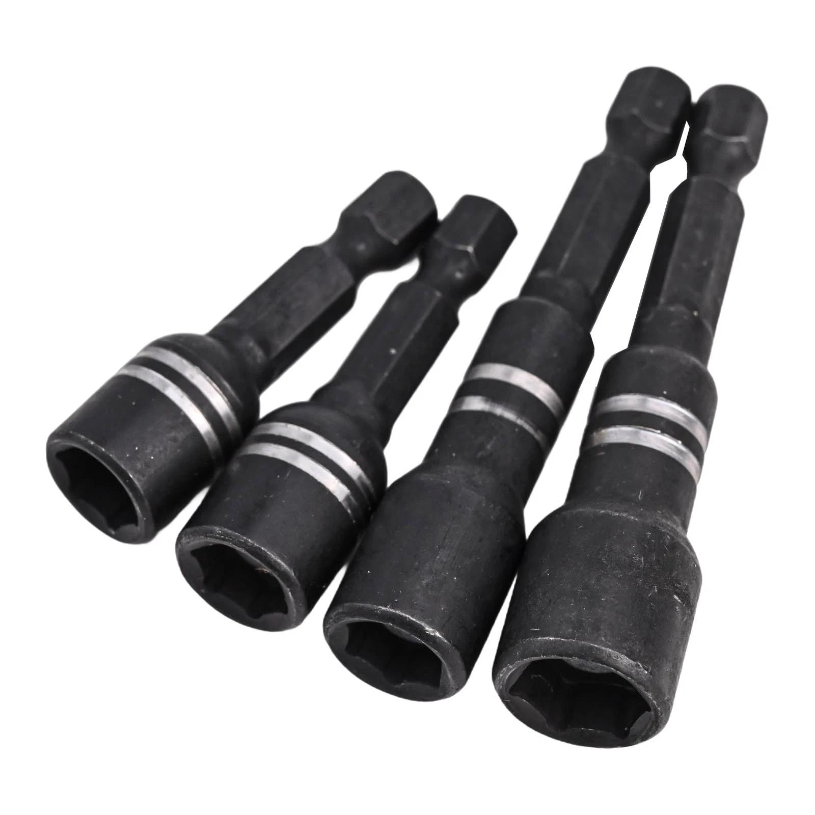 4Pcs Hex Shank Magnetic Socket Nut Driver Set for Automotive
