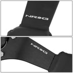 NRG 33cm Deep Dish Black Leather Steering Wheel for Universal Fit (N/A)