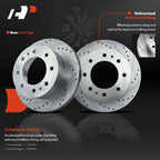 Rear Drilled Brake Rotors & Ceramic Brake Pads for Chevrolet Silverado (2007â2019)