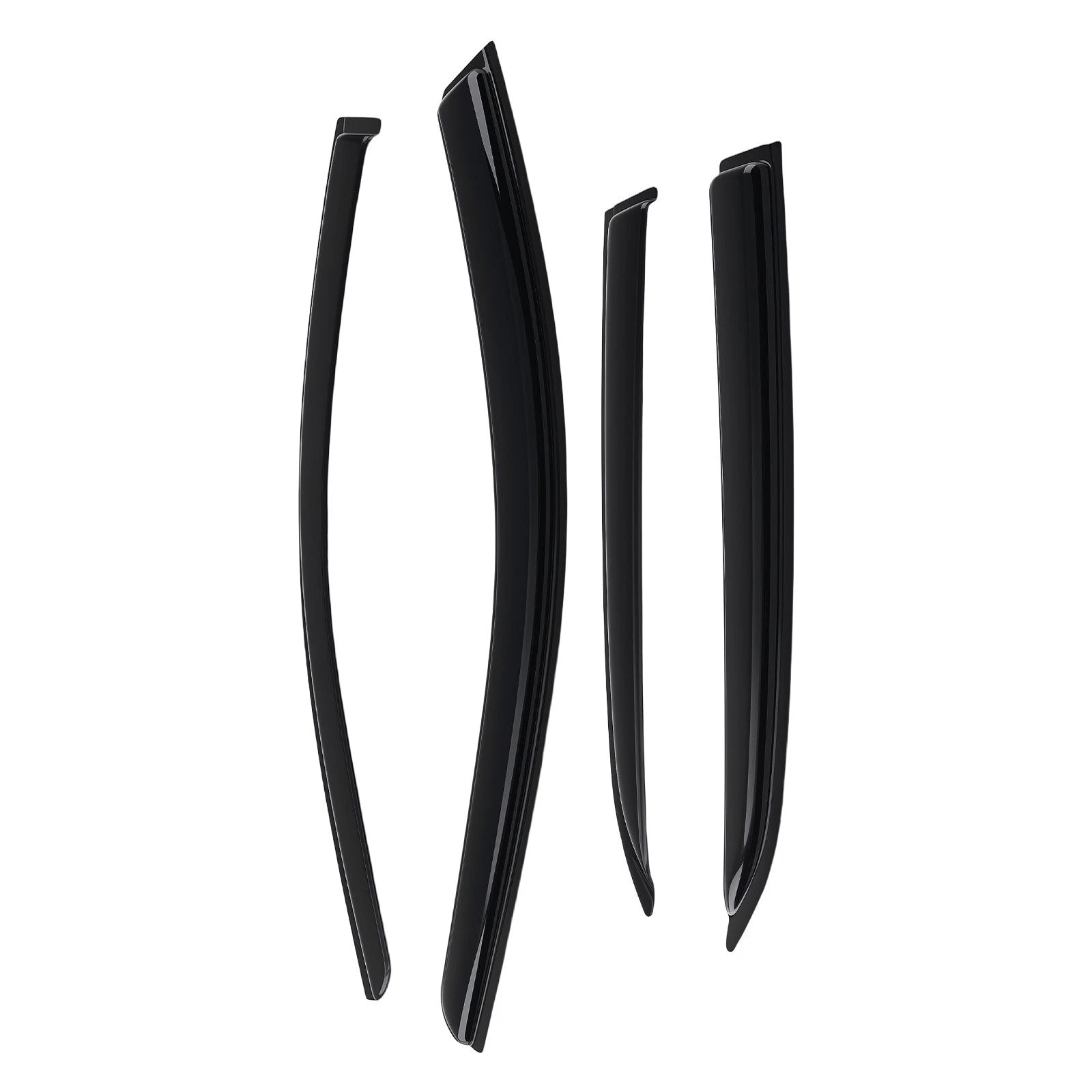 Set of 4 Window Visor Deflectors for Chevrolet Equinox (2018–2024) Acrylic Black