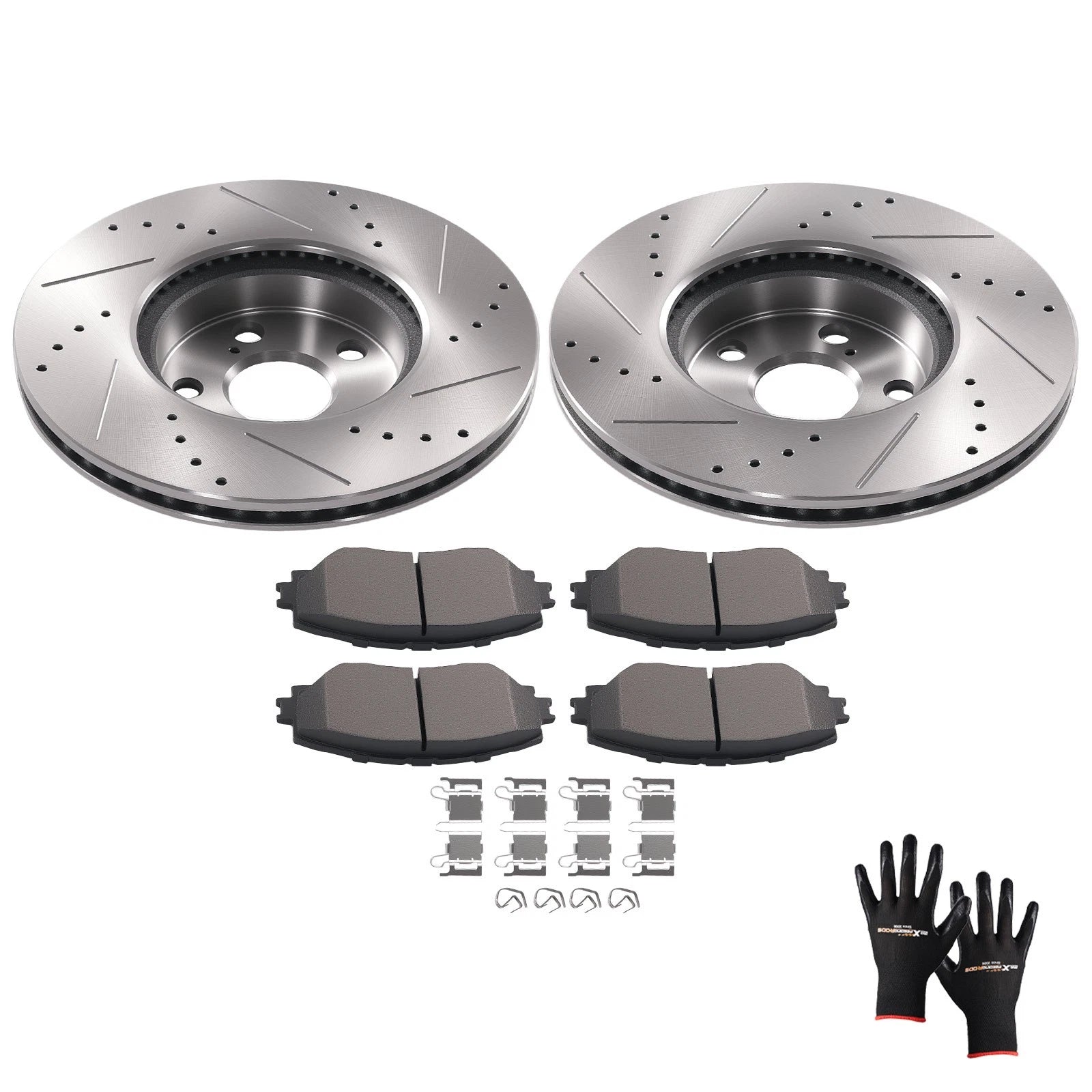 Front Brake Rotors and Pads Kit for Toyota Corolla Matrix (2009–2019)
