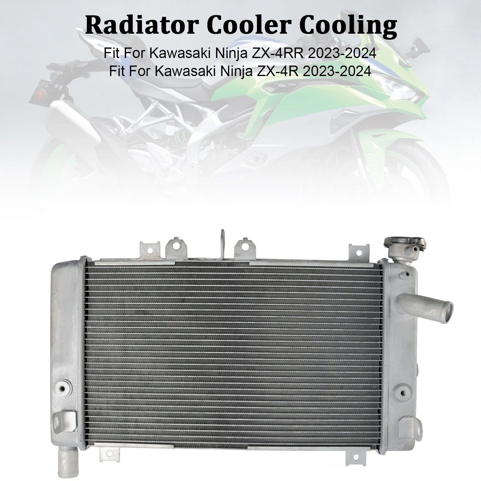 Radiator Cooling Engine Cooler for Kawasaki ZX-4R ZX-4RR (2023–2024) 39060-0758