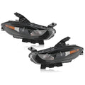 Halogen Headlight Set for Dodge Dart (2013–2016) w/Black Trim, Left+Right