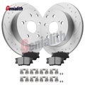 Set of 2 Rear Brake Rotors + Brake Pads for Toyota RAV4 Lexus HS250H (2006–2018)