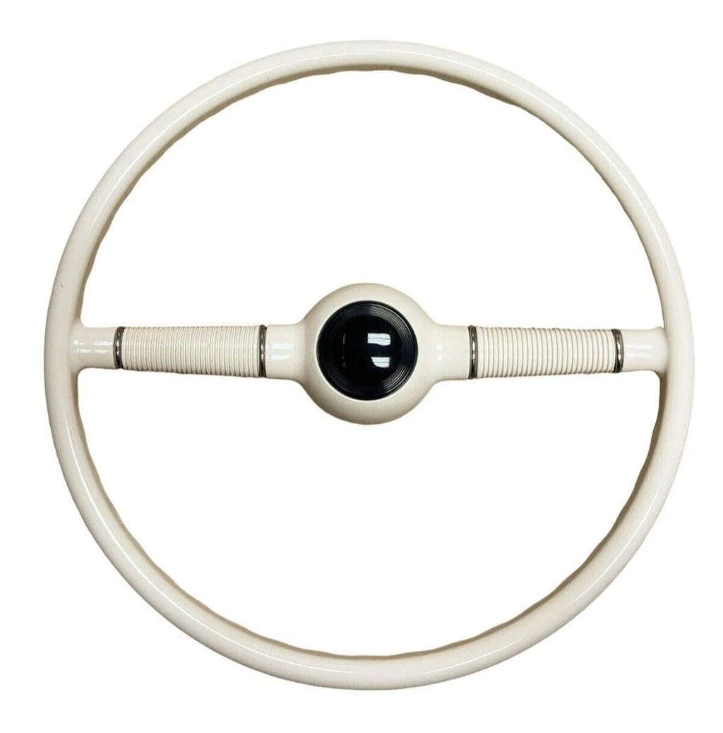 Steering Wheel for 1940 Ford Deluxe Style 16 Inch Gloss White with Horn