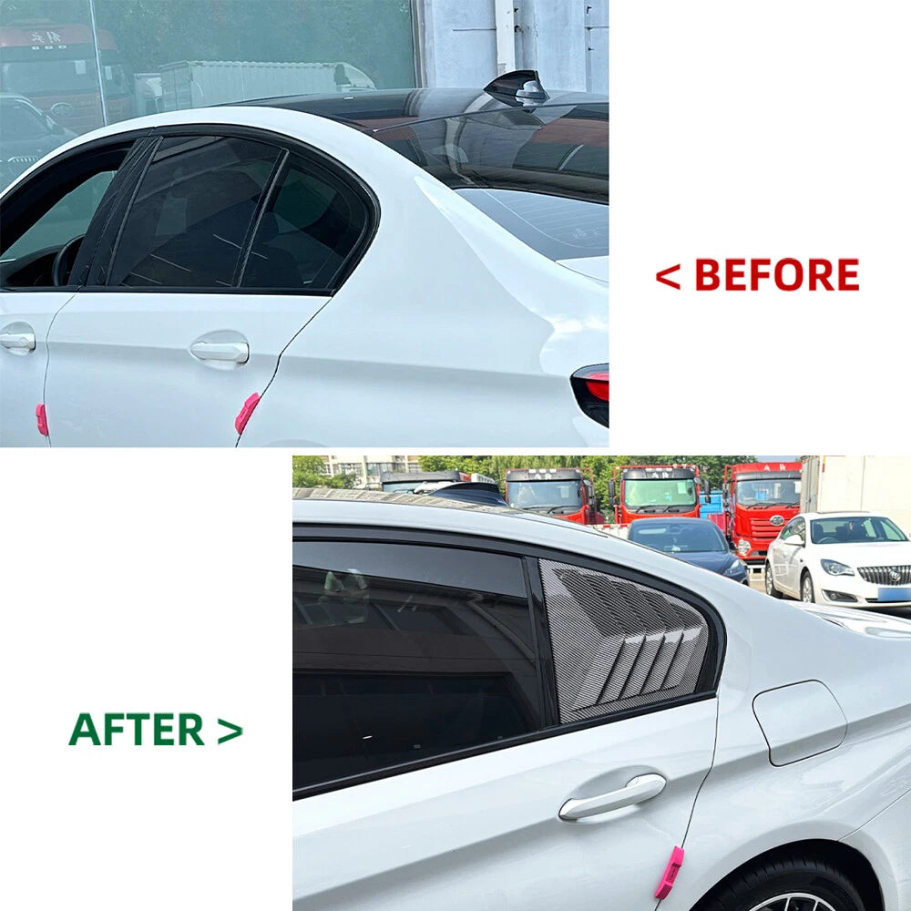 Set of 1 Carbon Look Rear Window Louver Shutter Cover for BMW 5 Series (2018–2023)