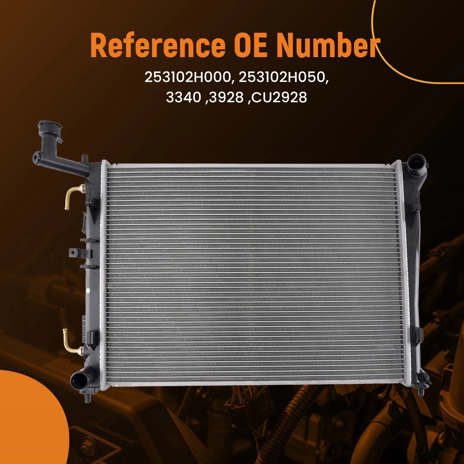 Aluminum Radiator for Hyundai Elantra (2007–2012) 253102H000 3928