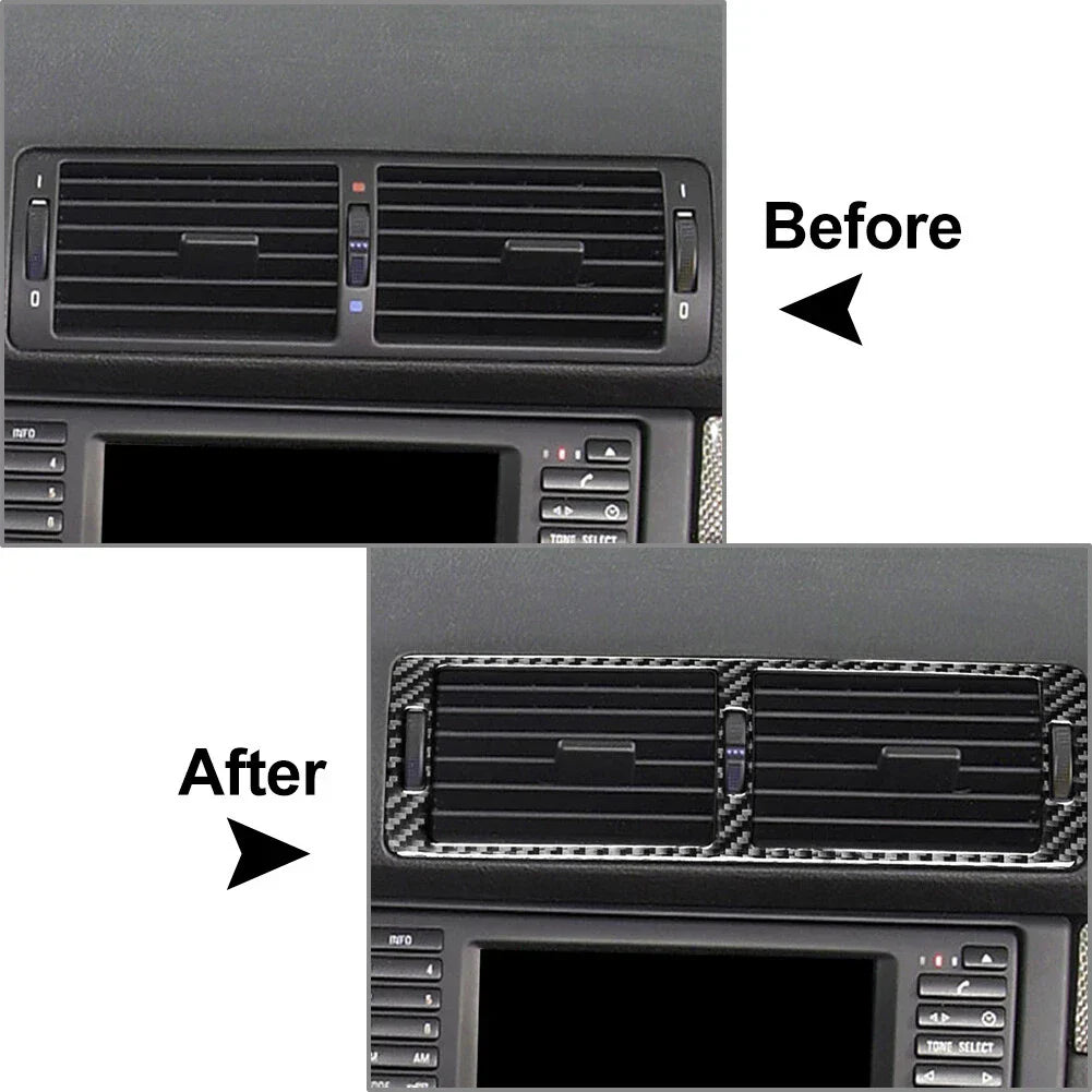 Carbon Fiber Air Outlet Vent Cover Trim for BMW 5 Series M5 E39 (1996-2003)
