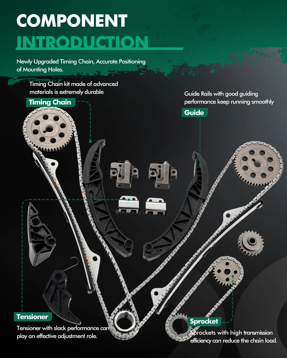 Timing Chain Kit for Hyundai Santa Fe, Kia Sorento (2006–2013) 3.5L 3.8L V6 DOHC G6DA