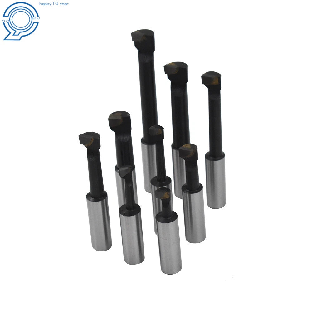 Set of 9 Boring Bars for Lathe Tool (1/2" Shank)