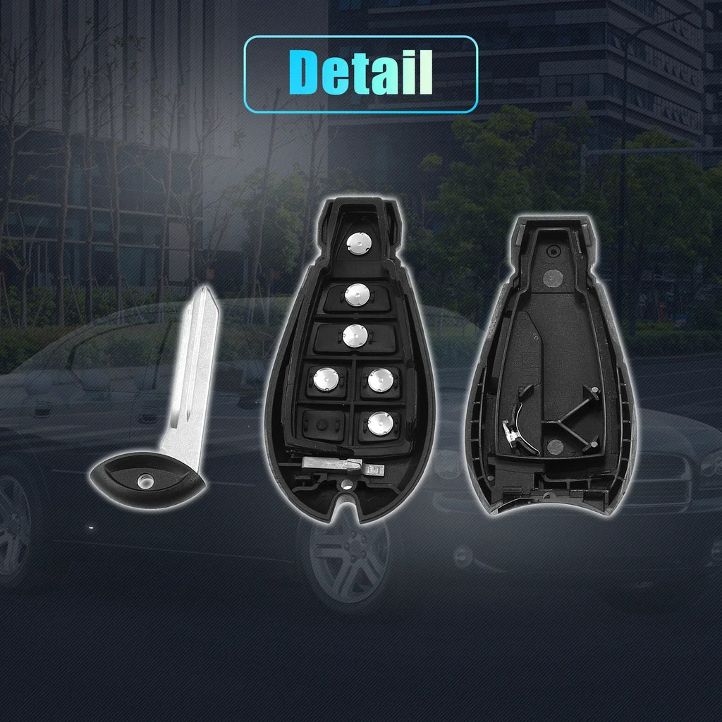 Keyless Entry Remote Key Shell Cover for Dodge - 2 x Button (No Chip)