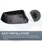 Set of 2 Rearview Mirror Cover Caps Gloss Black for Cadillac Chevrolet GMC