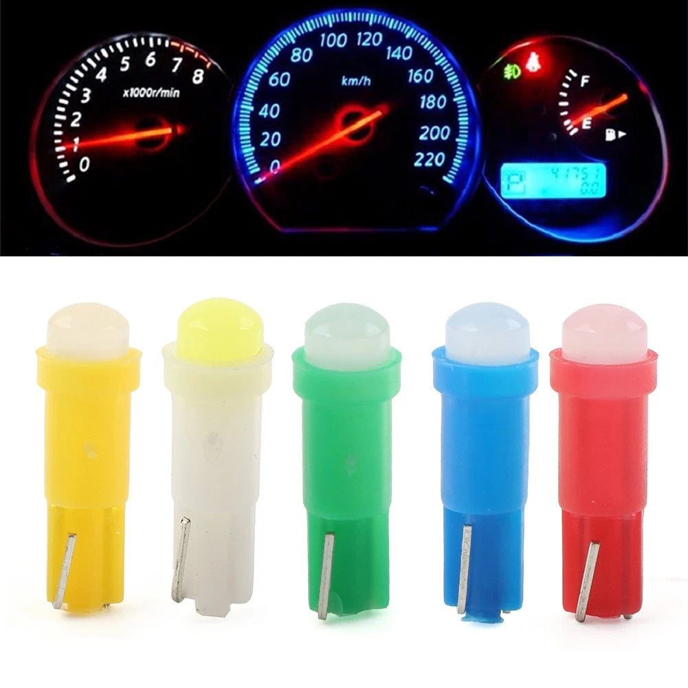 Set of 2 T5 1 SMD LED Dashboard Gauge Bulbs for