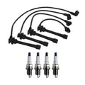 Denso Wire Set & 4 Double Platinum Spark Plugs for Hyundai Kia 2.0 L4