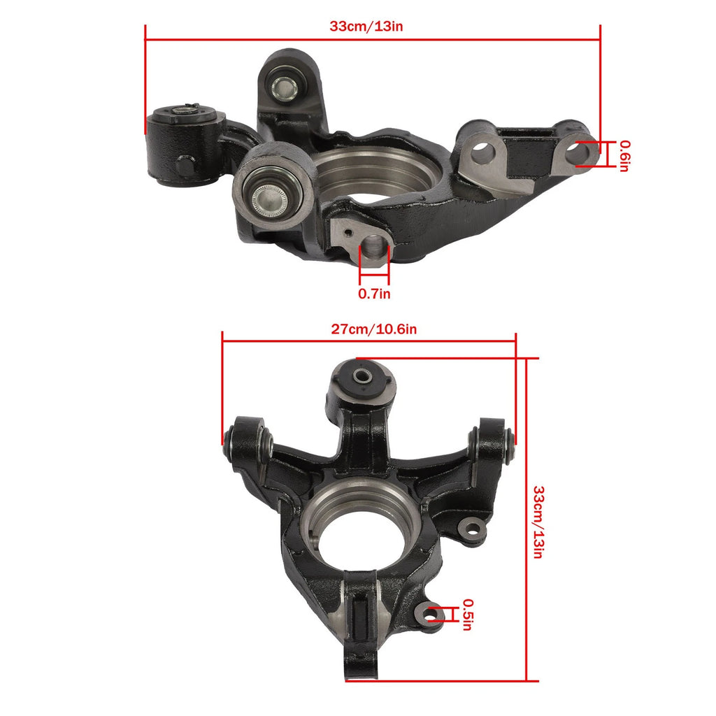 Set of 2 AWD Rear Steering Knuckles for Toyota Highlander Venza (2008–2013)