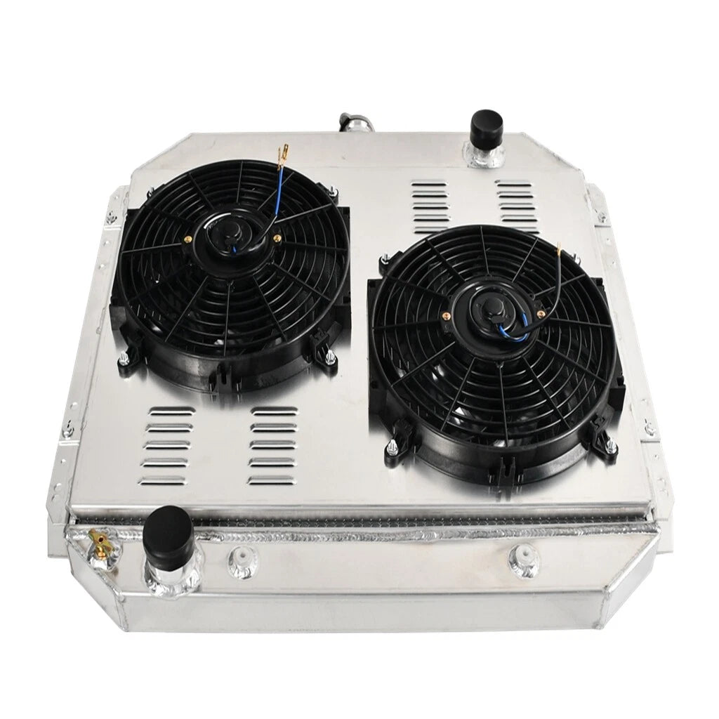 3 Row Radiator with Shroud Fan & Relay for Ford F100 F150 F250 F350 Bronco (1966–1979)