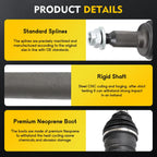 2X CV Axle Shafts for Chevy Silverado GMC Sierra 1500 Tahoe Yukon 6-Lug