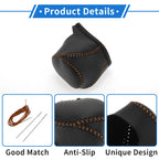 Gear Shift Knob Cover for Toyota CH-R (2017–2021) Black Brown Faux Leather