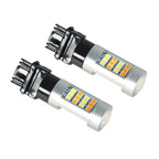 2X Dual Color White/Amber 3157 LED Turn Signal Bulbs for Various Models