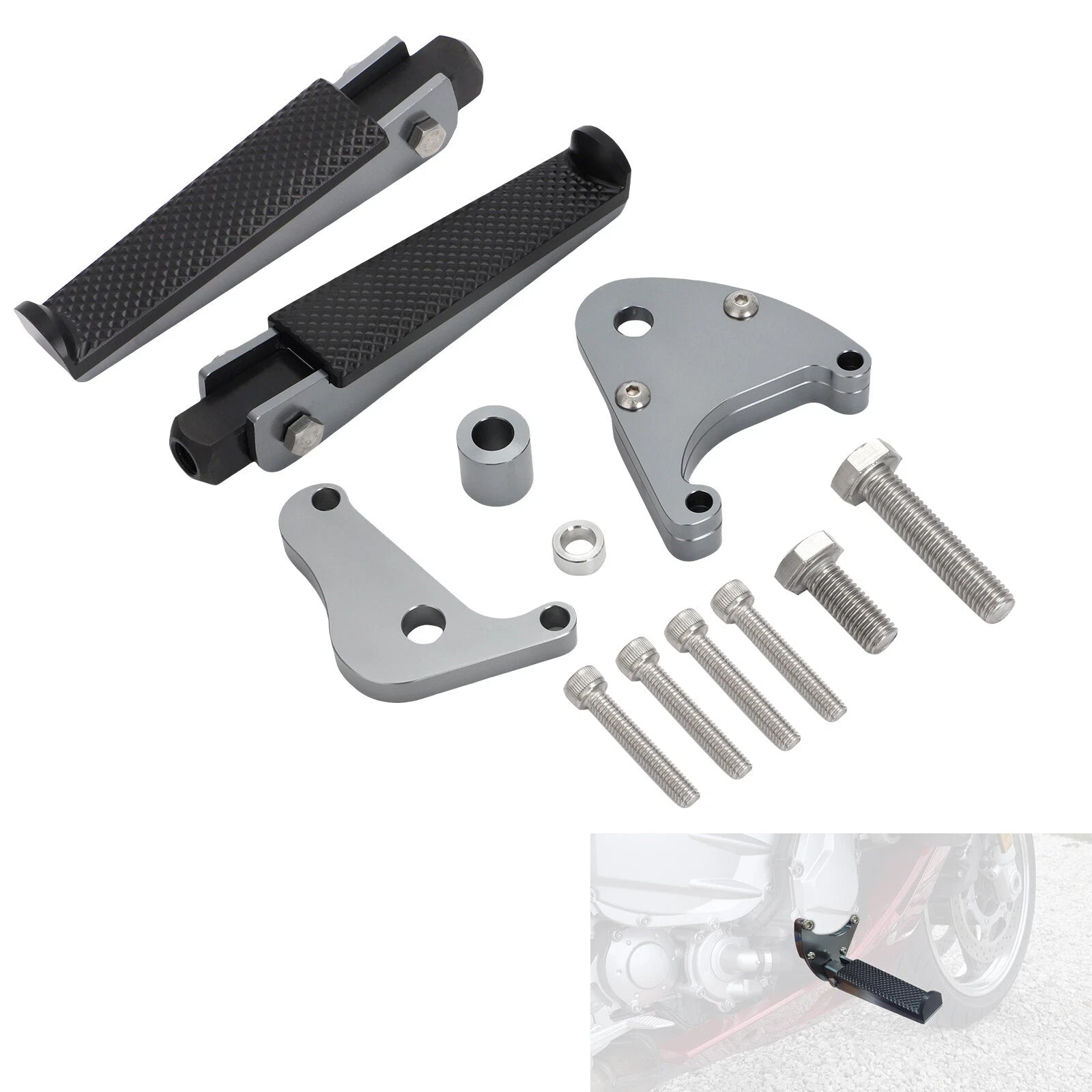 Foot Pegs Mounting Plates & Folding Highway Peg Kit for Yamaha FJR1300 (2001–2023)