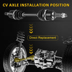 Set of 2 CV Axle Shaft Assemblies for Honda Rancher 420 (2009–2014)