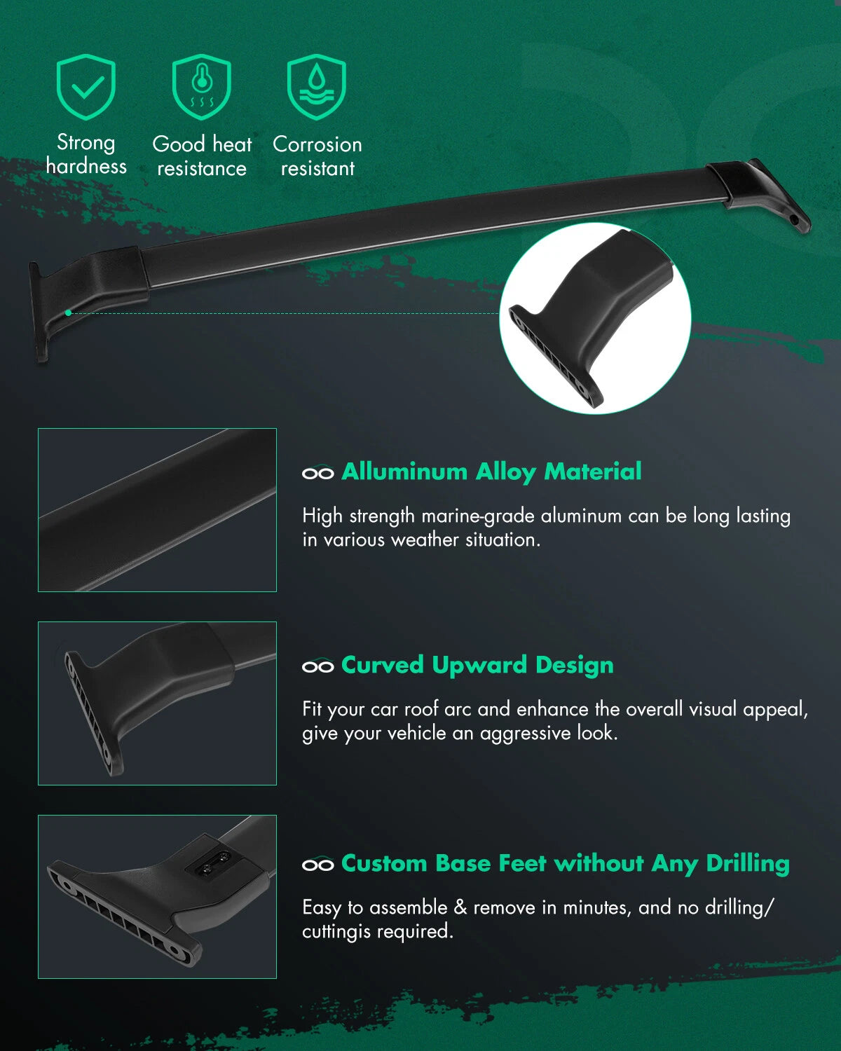 Roof Rack Cross Bars for Honda Odyssey (2011–2017)