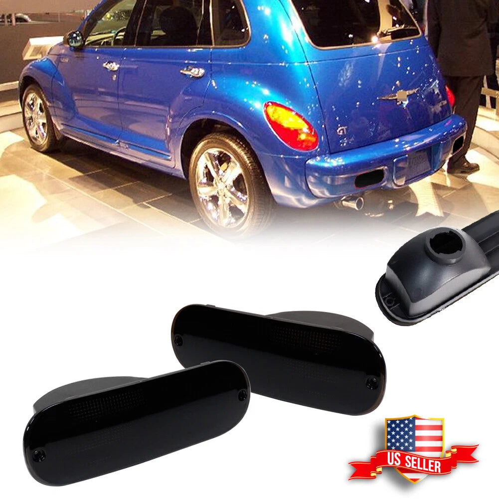 Set of 2 Smoked Lens Backup Reverse Light Reflectors for Chrysler PT Cruiser (2001–2005)